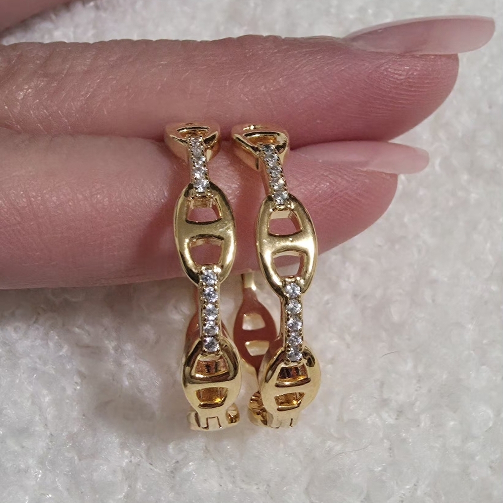 Goldtone Hoops